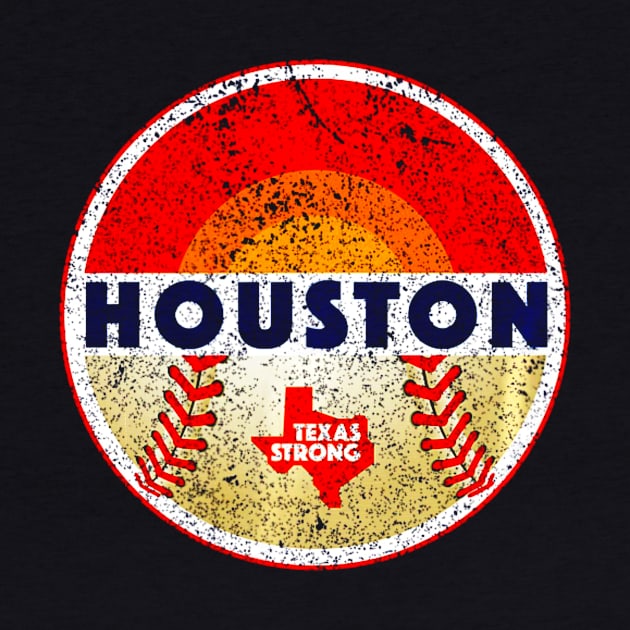 Cool Houston Texas Strong Baseball by Vigo